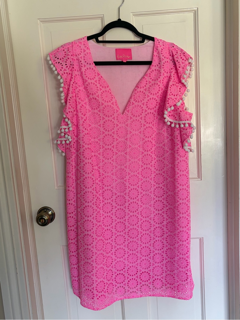 Lilly Pulitzer Hot Pink Logo Tag Top